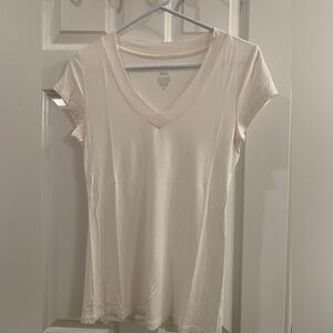 Mossimo V Neck White T Shirt